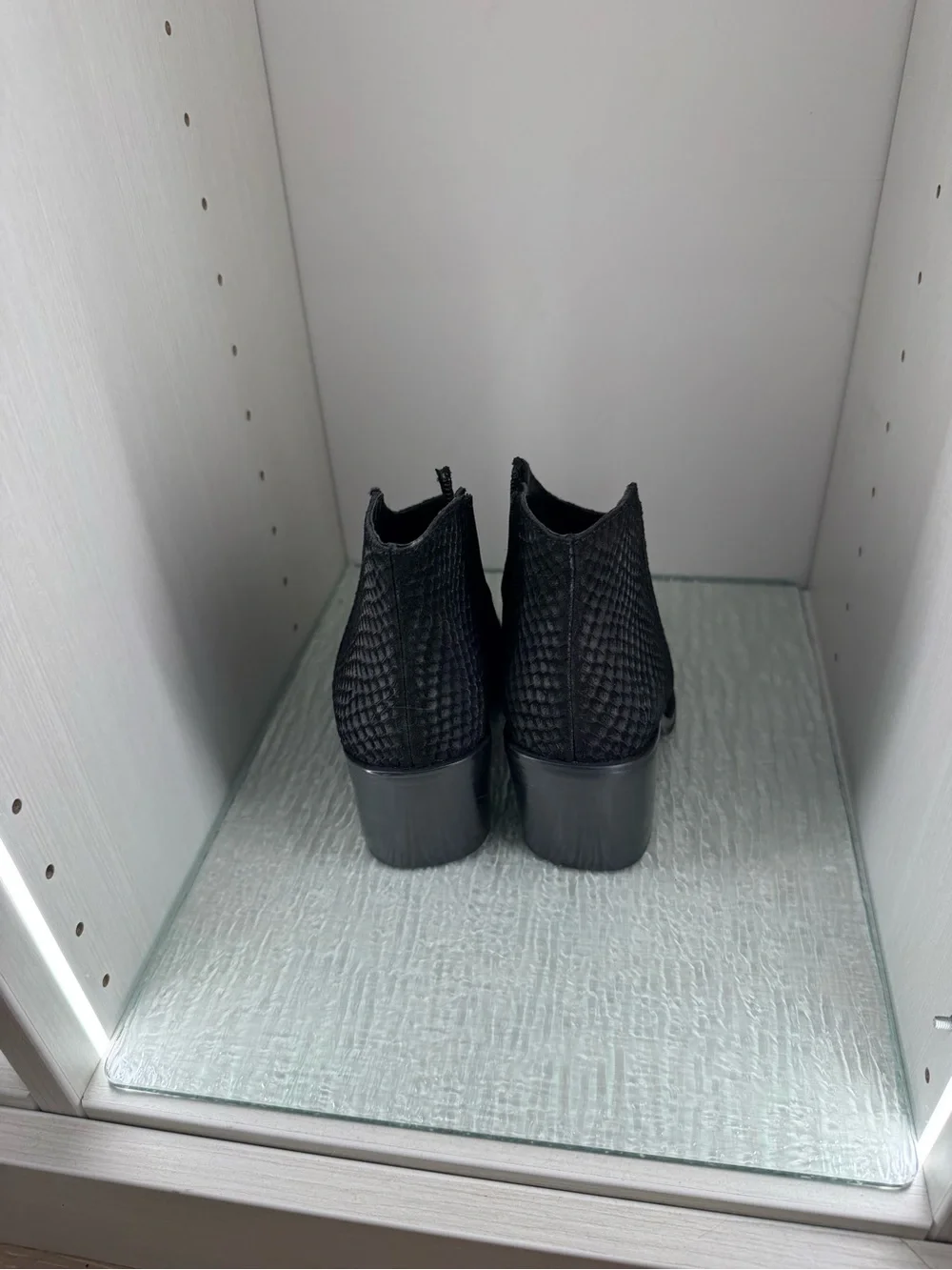 Jeffrey Campbell Black Textured Snakeskin Ankle Boots – Size 6 - NWT